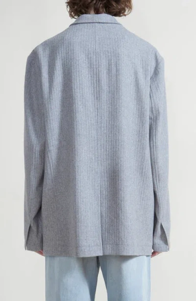 Denimist Oversize Wool Blend Blazer In Blue