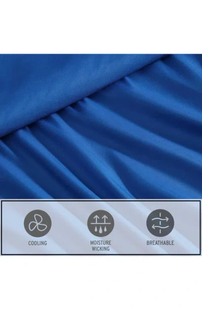 Eddie Bauer Highland Chill Solid Temperature Regulating Microfiber 4-pc. Sheet Set, Queen In Blue