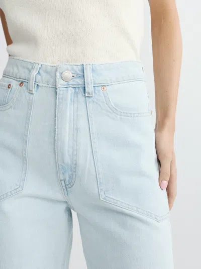 Dl1961 Miro Barrel High Rise Jeans In Saltstone In Blue