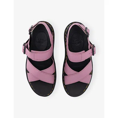 Dr. Martens Voss Li Dusty Athena Woman Sandals Antique Rose Size 7 Leather In Pink