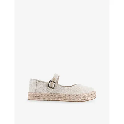 Toms Buckle-strap Platform Espadrilles In White