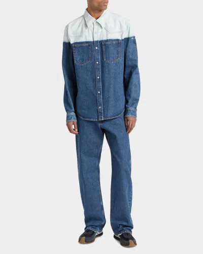 Marni Logo-patch Jeans In Blue