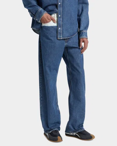 Marni Logo-patch Jeans In Blue