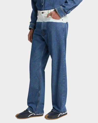 Marni Logo-patch Jeans In Blue
