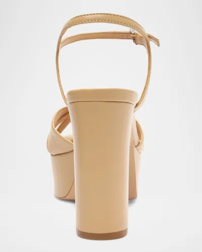 Schutz 105mm Keefa Leather Platform Sandals In Multi