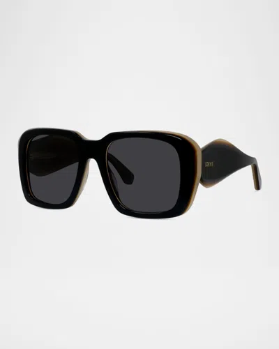 Loewe Square Frame Sunglasses In Black