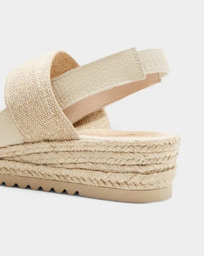 La Canadienne Rowena Leather Espadrille Wedge Sandals In Multi