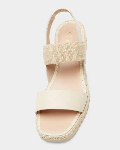 La Canadienne Rowena Leather Espadrille Wedge Sandals In Multi