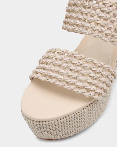 Schutz Aberdeen Platform Slide Sandal In Neutral