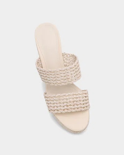 Schutz Aberdeen Platform Slide Sandal In Neutral