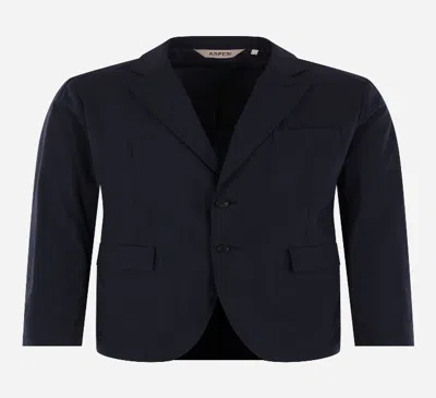 Aspesi Single-breasted Suit Jacket In Blue
