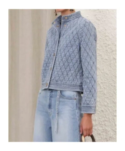 Zimmermann Denim Quilted Jacket In Multi