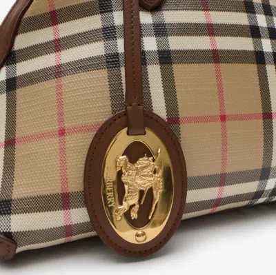 Burberry Primrose Small Shoulder Bag Check Pattern In Purple