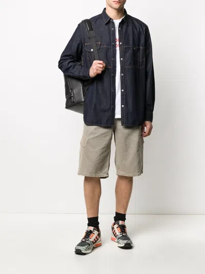 Diesel Plain Cargo Shorts In Neutral