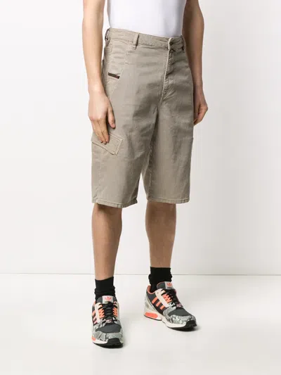 Diesel Plain Cargo Shorts In Neutral