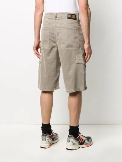 Diesel Plain Cargo Shorts In Neutral