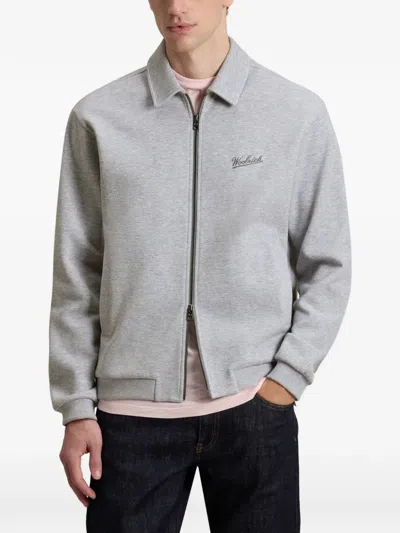 Woolrich Zip Sweatshirt In Blue