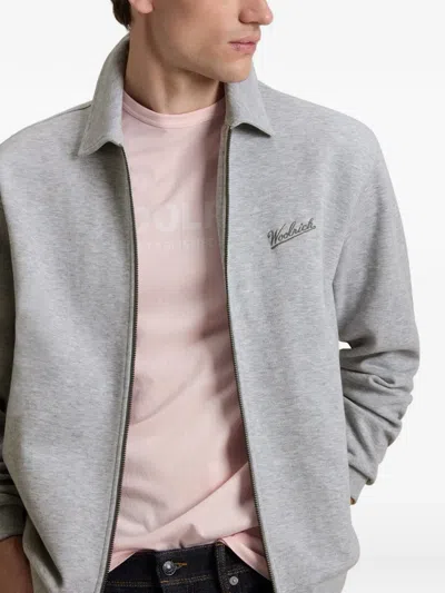 Woolrich Zip Sweatshirt In Blue