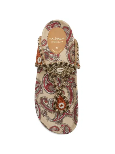 Maliparmi Beaded Sandals In Multi