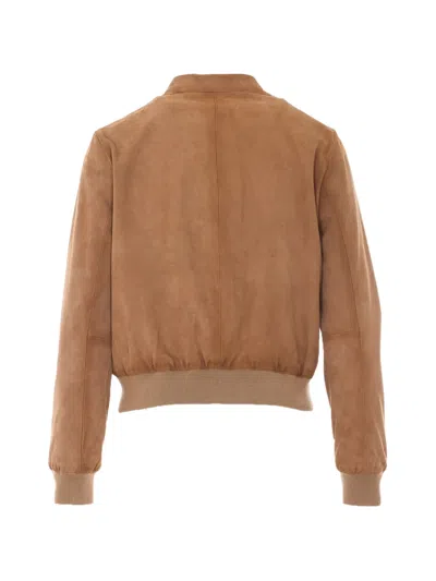Bully Suede Bomber Jacket In Multi