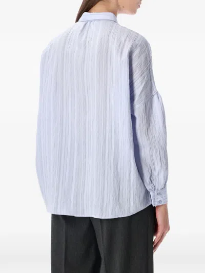 Sessun Relaxed Striped Button-front Shirt In Blue