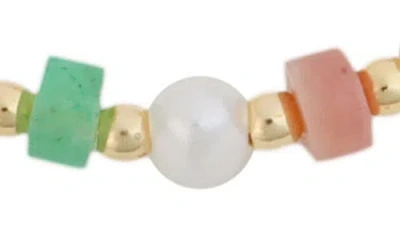 Panacea Beaded Hoop Earrings In Multi