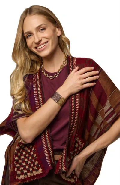 Saachi Plaid Topper In Multi