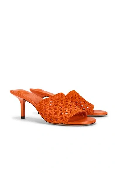 Jacquemus Les Mules Cubisto Sandals Open Toe Stiletto In Orange