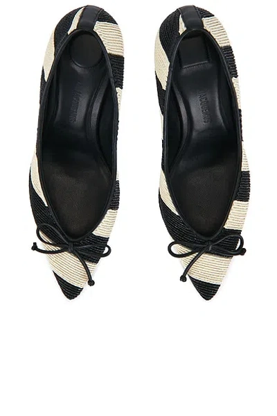Jacquemus Les Escarpins Tourni 80 Striped Faux Raffia Pumps In Black