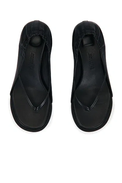 Jacquemus Leather Thong Sandals Stiletto Heel Straps In Black