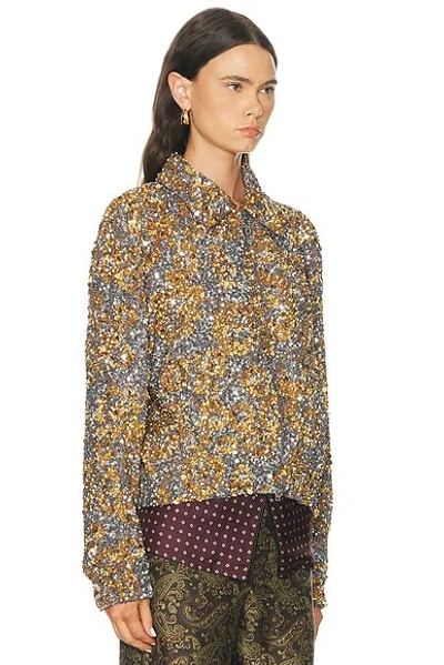 Dries Van Noten Vinnia Sequinned Bomber Jacket In Multi