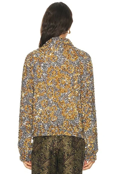 Dries Van Noten Vinnia Sequinned Bomber Jacket In Multi