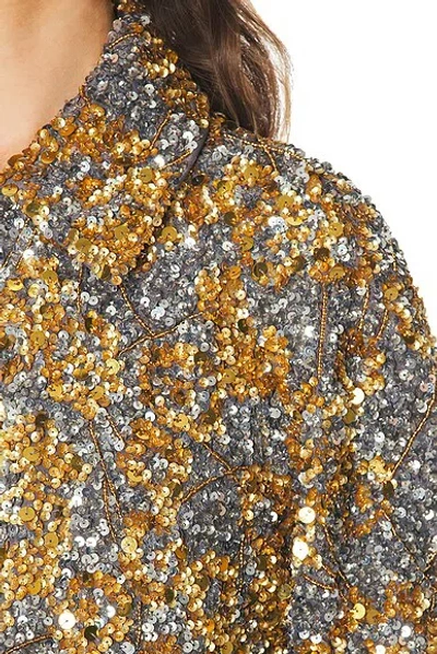 Dries Van Noten Vinnia Sequinned Bomber Jacket In Multi