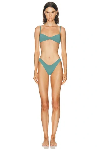 Haight Adjustable Monica Bikini Top In Blue