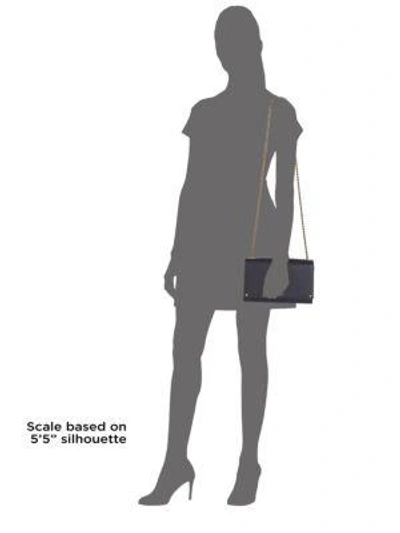 Shop Saint Laurent Medium Kate Monogram Leather Chain Shoulder Bag In White