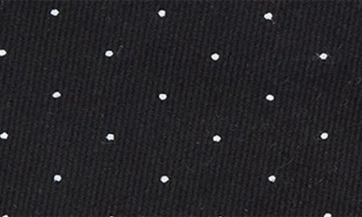 Construct Dot Print Cotton Tie In Black