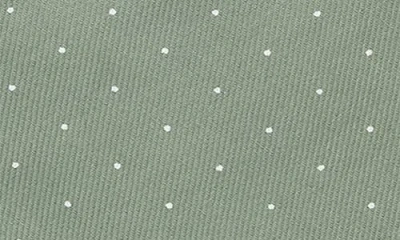 Construct Dot Print Cotton Tie In Green