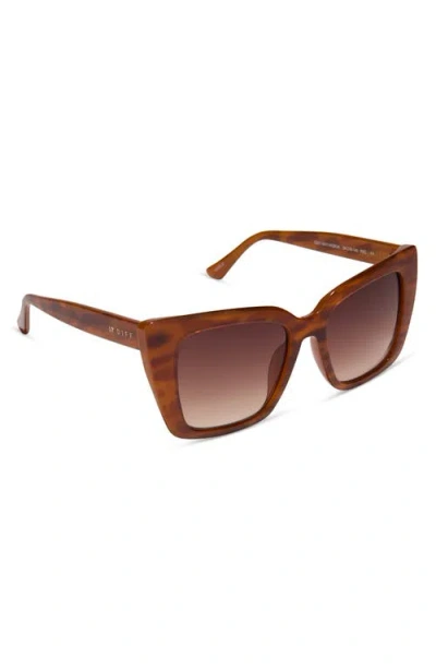 Diff 54mm Cat Eye Sunglasses In Brown