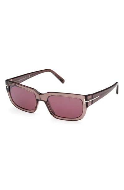 Tom Ford Ezra 54mm Rectangular Sunglasses In Pink