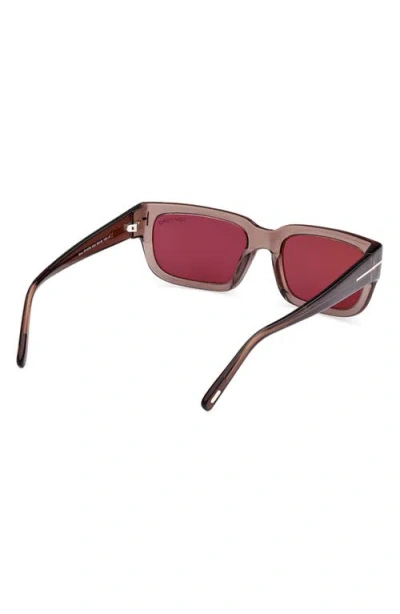 Tom Ford Ezra 54mm Rectangular Sunglasses In Pink