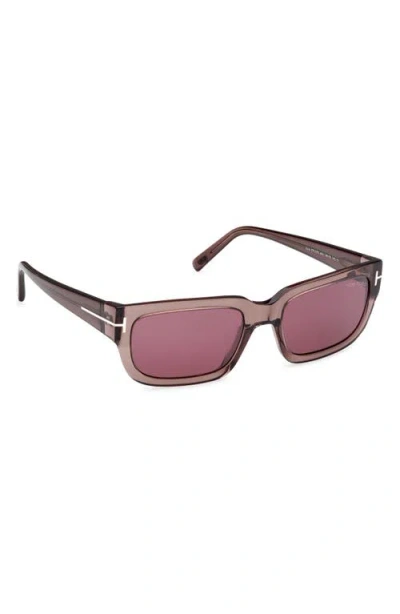 Tom Ford Ezra 54mm Rectangular Sunglasses In Pink