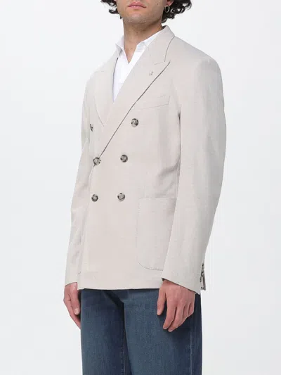 Manuel Ritz Double-breasted Blazer In Neutral