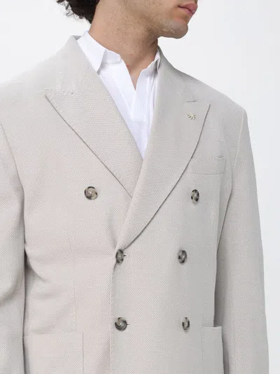 Manuel Ritz Double-breasted Blazer In Neutral