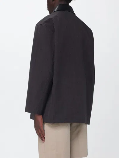 Studio Nicholson Lamb Leather And Wool Coat In Multi