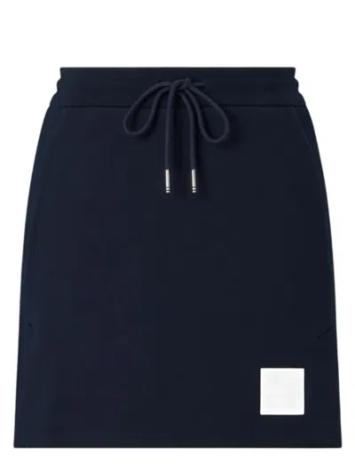 Thom Browne Drawstring Mini Skirt In Blue