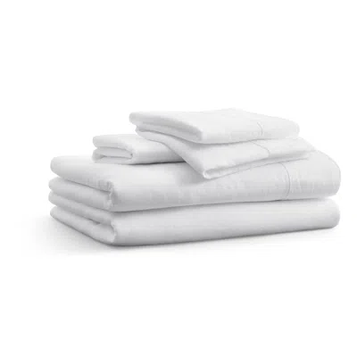 Blu Dot Stone Washed Linen Sheet Set - White / Queen In White