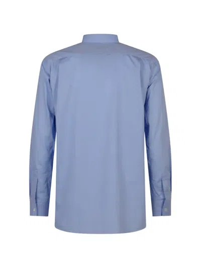 Comme Des Garçons Abstract-patchwork Shirt In Blue