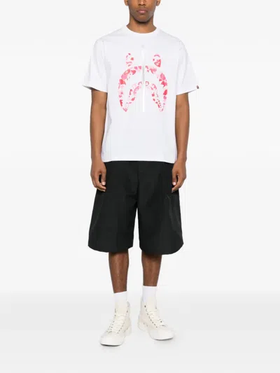 A Bathing Ape Camo-print T-shirt In Multi