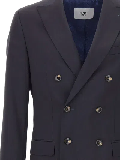 Digel Alfredo Double-breasted Blazer In Blue