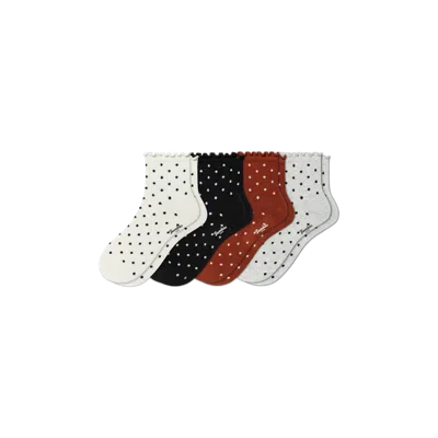 Bombas Ruffle Rib Quarter Sock 4-pack